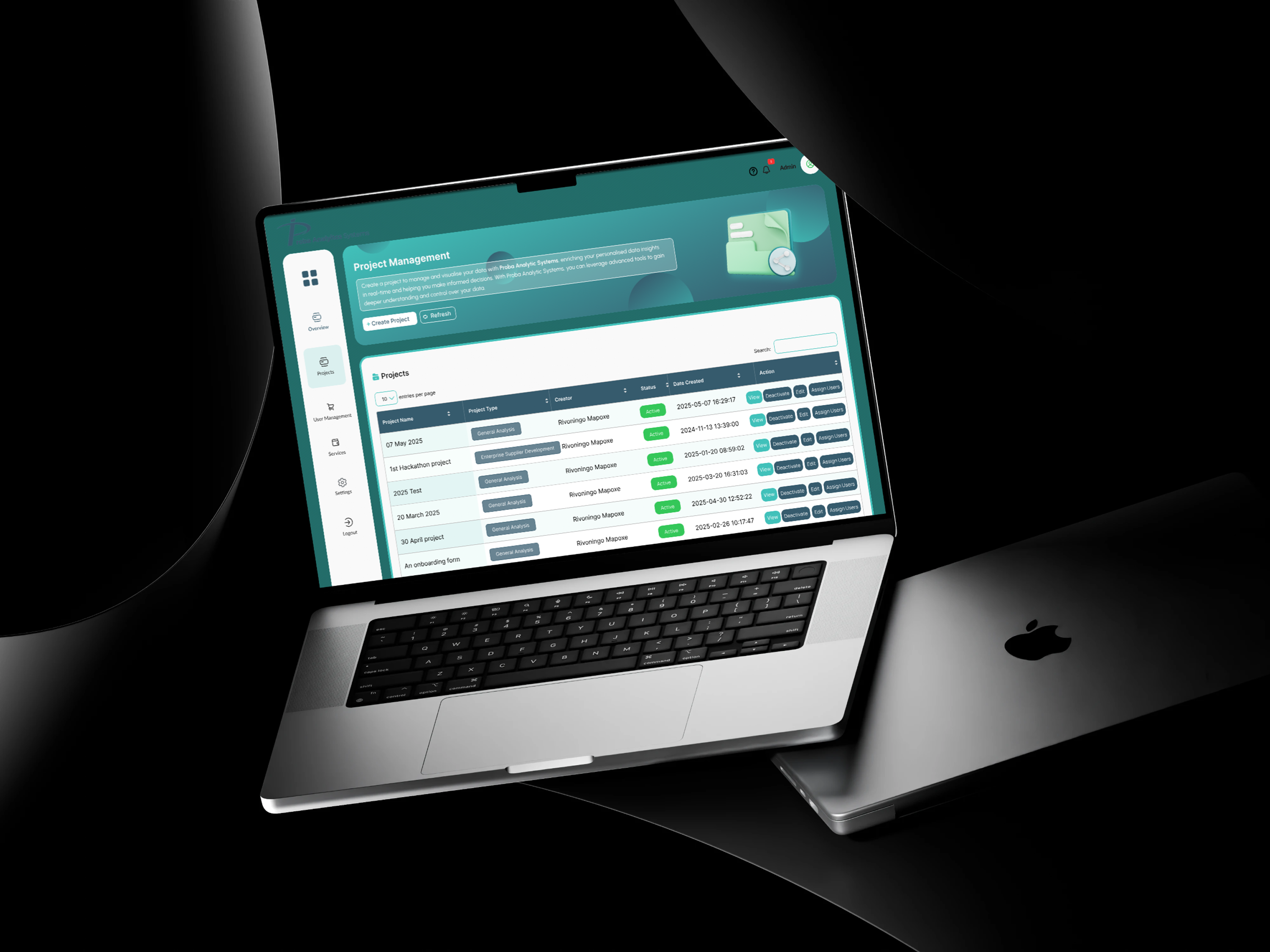 Proba Analytics UI View